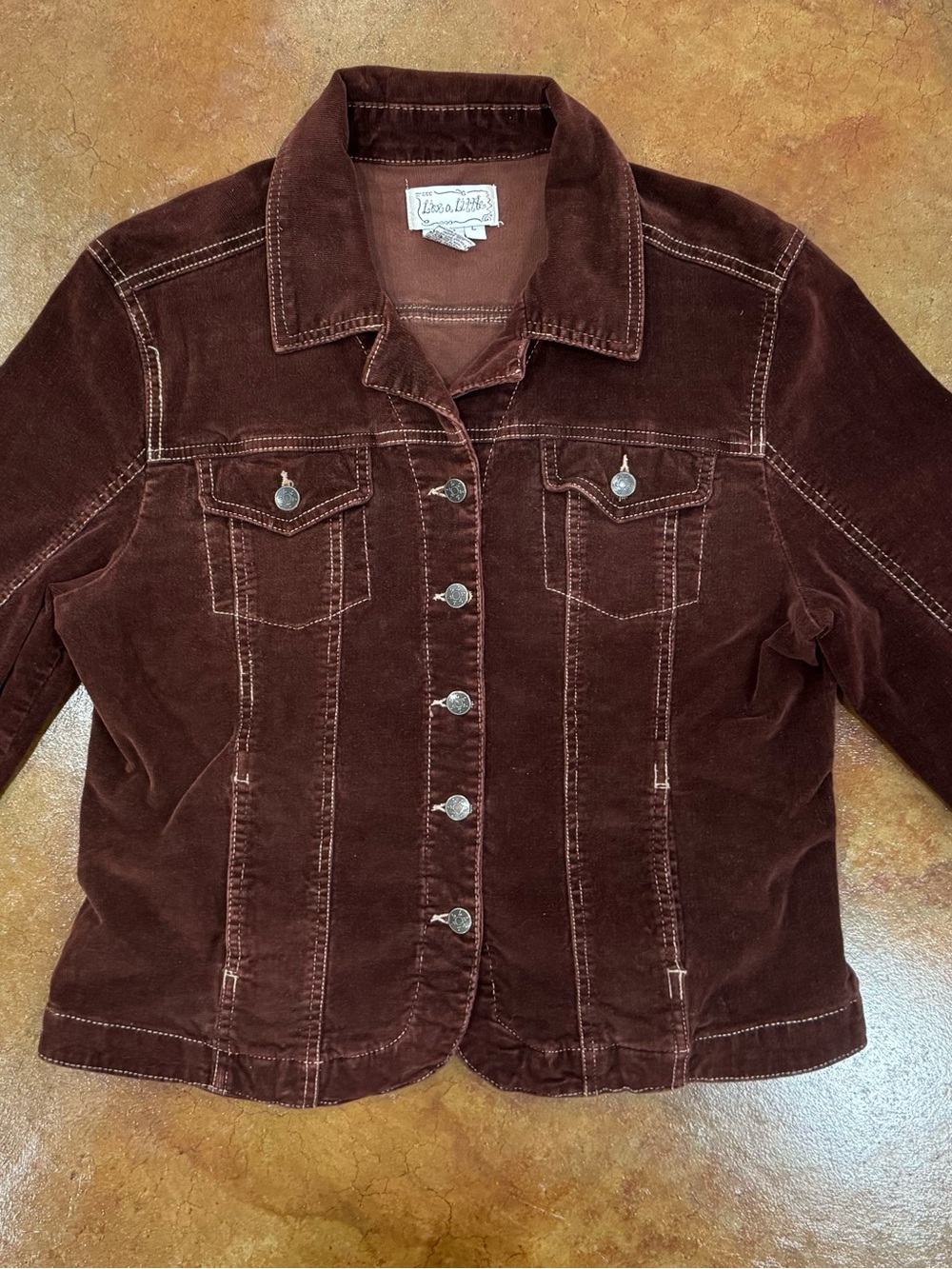 Live a Little Women's Dark Brown Corduroy Jacket